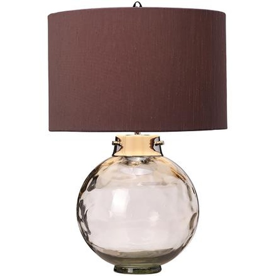 Lampe de table avec abat-jour Kara violet fumé, 1xE27x60W, verre, dimensions : 55,5 x 35,5 x 35,5 cm, IP20, Elstead