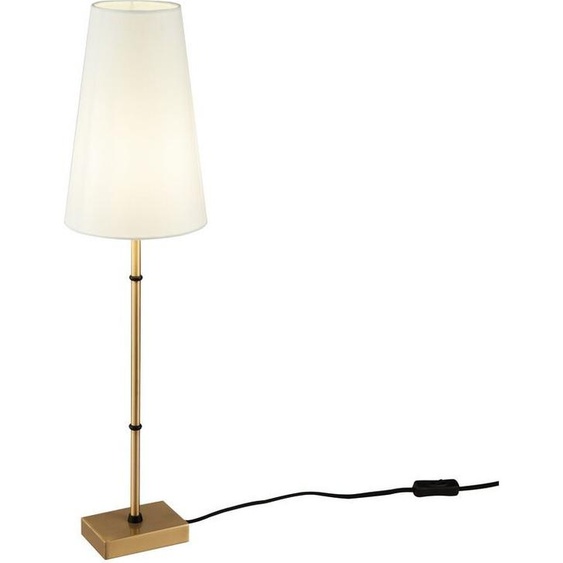 Lampe de table avec abat-jour ZARAGOZA, laiton doré, 1xE14x40W, tissu, dimensions : 60x16,5x16,5 cm, IP20, Maytoni