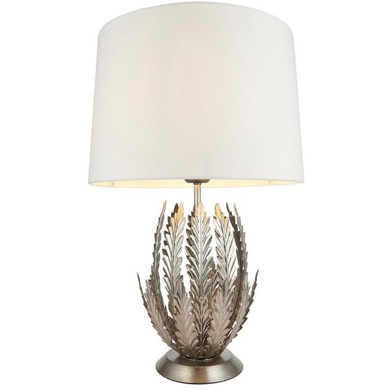 Lampe de table DELPHINE argentée 1xE27x20W en métal, dimensions : 55x35,5x35,5 cm, IP20, Endon