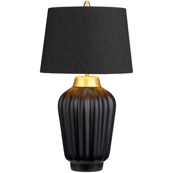 Lampe de table en céramique élégante laiton noir Bexley E27 60W Quintiesse