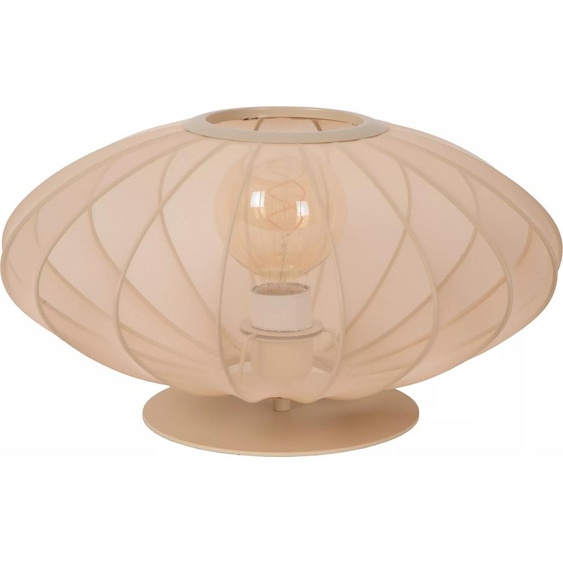 Lampe de table en laiton crème avec abat-jour en maille, douille E27, Corina Lucide