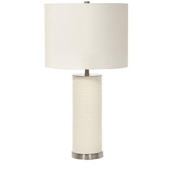 Lampe de table en porcelaine blanche élégante 65cm Ripple E27 60W Elstead