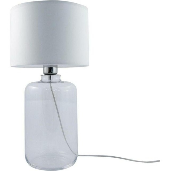 Lampe de table en verre blanc avec abat-jour 41 cm E27 40W Samasun Zuma Line