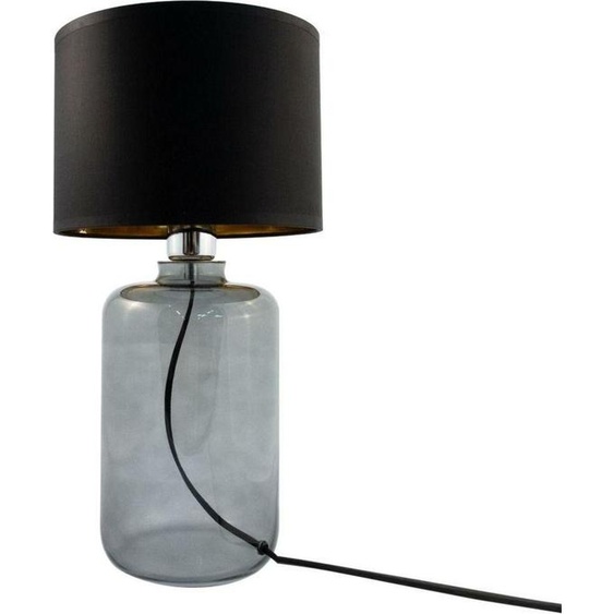 Lampe de table en verre fumé noir et or avec abat-jour 41 cm E27 40W Samasun Zuma Line