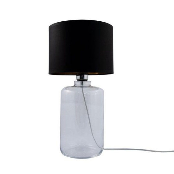 Lampe de table en verre noir avec abat-jour 41 cm E27 40W Samasun Zuma Line