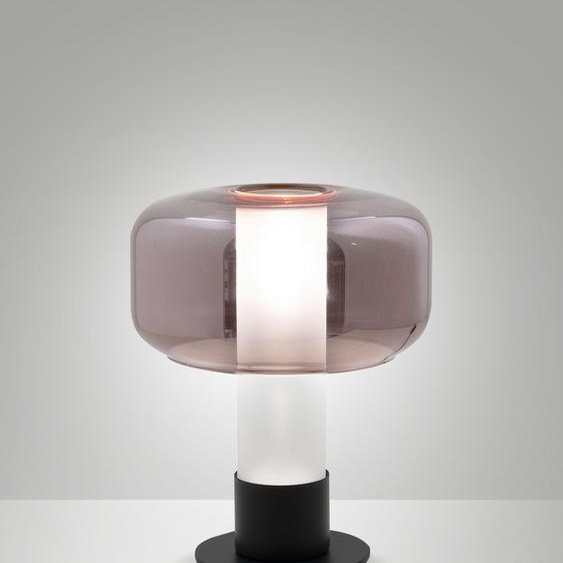 Lampe de table Flick Amethyst, structure en métal et verre borosilicate, variateur tactile, douille E14 15 W, indice de protection IP20 - Flick