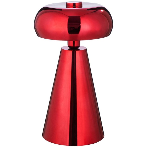 Lampe de table KYOTO - rouge - fer - hauteur 46 cm x Ø 26 cm - forme de champignon