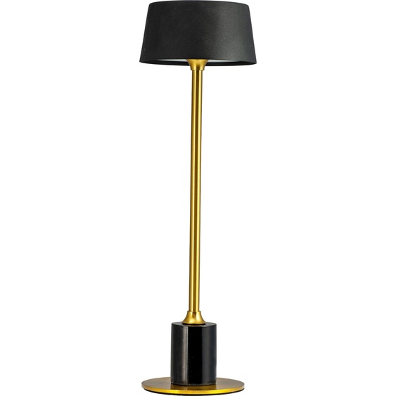 Lampe de table, Lampe de table sans fil à intensité variable, Lampe de table Led en métal, Lampe de lecture, Rechargeable par USB, YOYO Marbre laiton noir