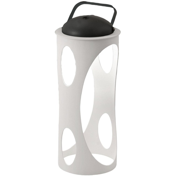 Lampe De Table Led Blanche Caddy 3W, Boîtier Ip54 En Métal Et Polycarbonate, Lumière Chaude 3000K, Variateur Tactile - Éclairage Au Design Moderne