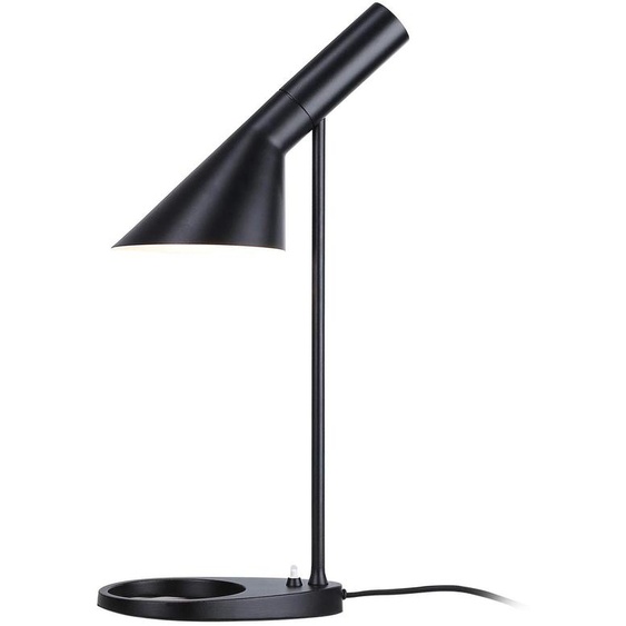 Lampe de table LED, design scandinave, culot E27, noire, 55 cm