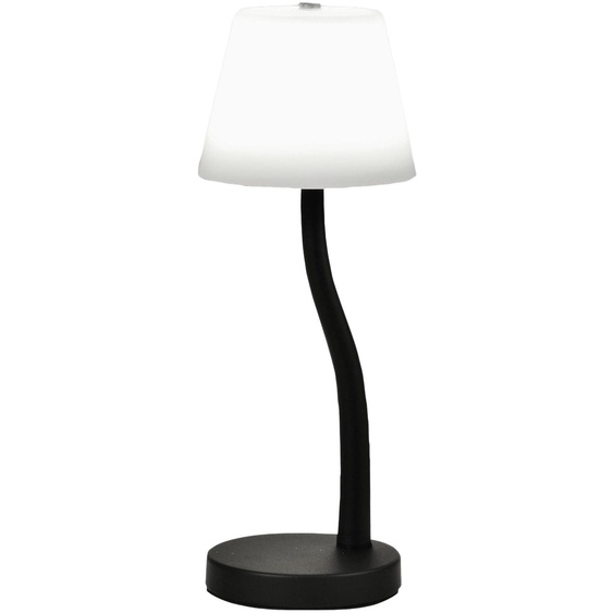Lampe De Table Led Ibla, 9 W, 750 Lm, 3 000 K, Variateur Tactile, Structure En Métal Et Verre Soufflé, Couleur Noire - Ibla