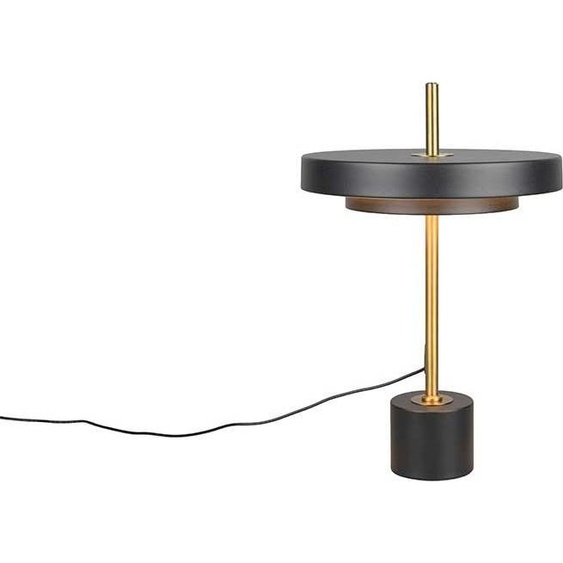 Lampe de table LED, noir et or, variateur dintensité tactile, H 45,5 cm