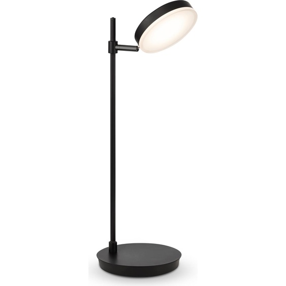 Lampe de table LED, noir, intensité lumineuse variable, spot mobile, L 47 cm