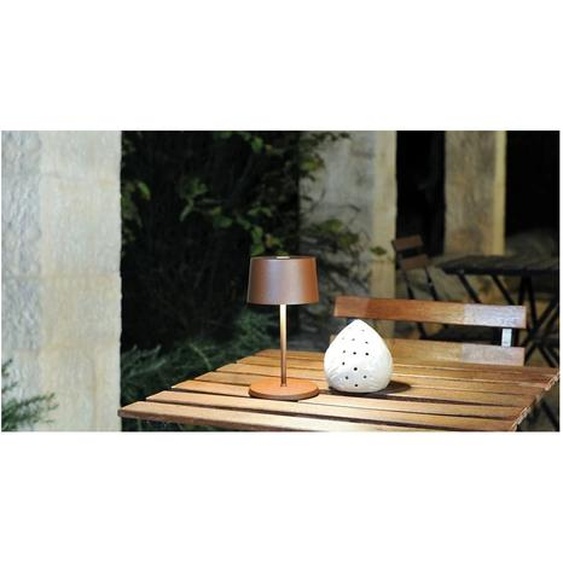 Lampe de table LED Olivia pro mini corten, rechargeable et dimmable