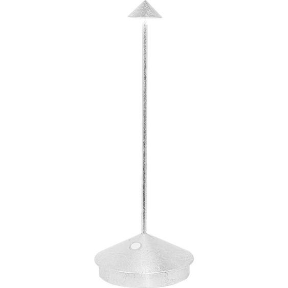Lampe de table LED Pina Pro Feuille dargent rechargeable et dimmable sans fil Zafferano