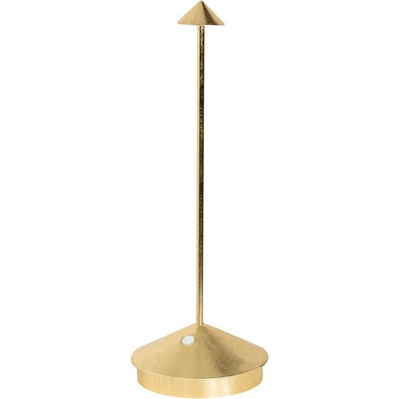Lampe de table LED Pina Pro Feuille dor rechargeable et dimmable sans fil Zafferano