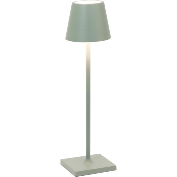 Lampe de table LED Poldina Pro Micro Salvia, rechargeable et dimmable avec une autonomie allant jusquà 12 heures