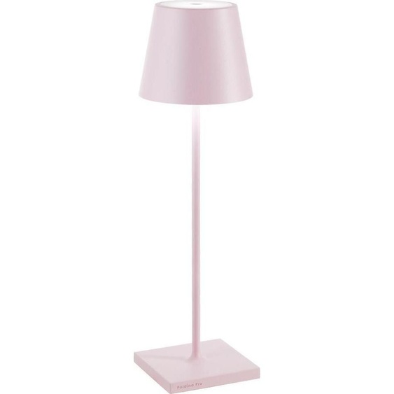 Zafferano Poldina Pro Lampe de table à LED à intensité variable en aluminium Rose