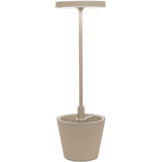 Lampe De Table Led Poldina Reverso Sabbia, Rechargeable Et Dimmable Avec Une Autonomie Allant JusquÀ 12 Heures. Ip65 Extérieur