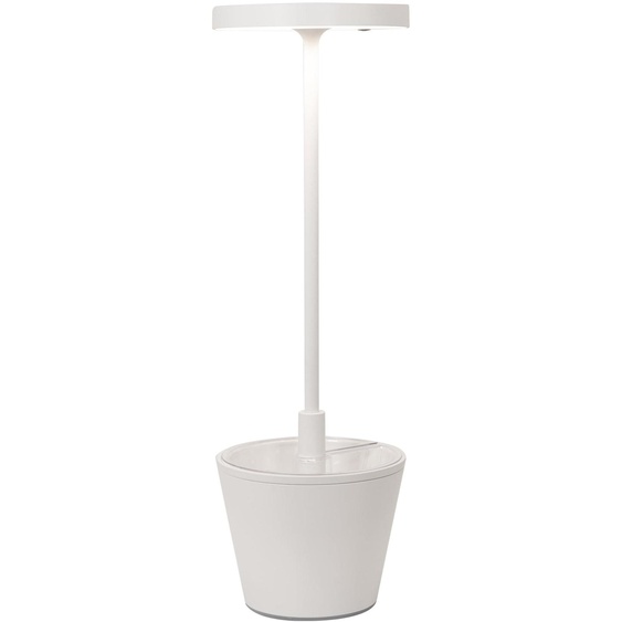 Lampe De Table Led Poldina Reverso White, Rechargeable Et Dimmable Avec Une Autonomie Allant JusquÀ 12 Heures. Ip65 Extérieur