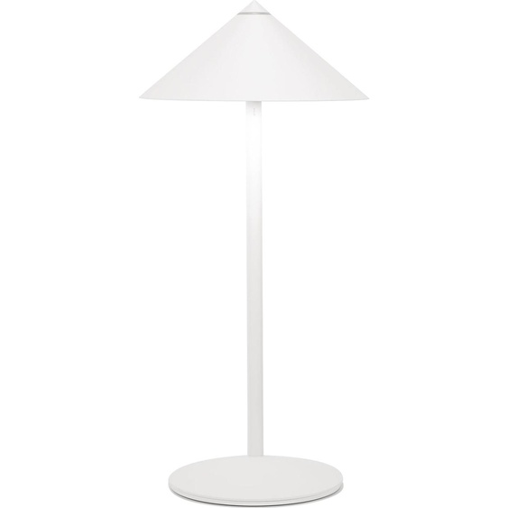 Lampe de table LED rechargeable Zafferano Pina L Desk blanche, 6W, IP65, variateur, tête magnétique, intérieur/extérieur