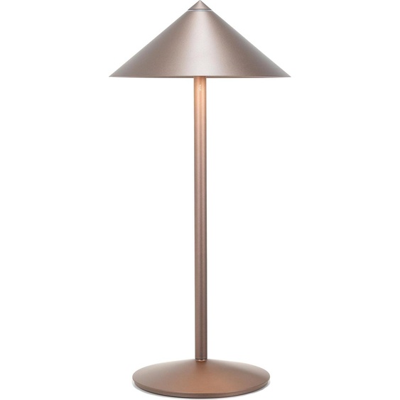 Lampe de table LED rechargeable Zafferano Pina L Desk bronze, 6W, IP65, variateur, tête magnétique, intérieur/extérieur