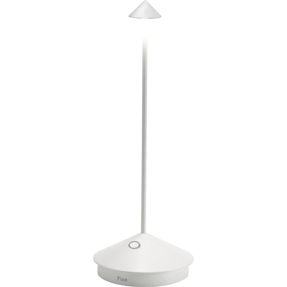 Lampe De Table Led Sans Fil Rechargeable Et Dimmable Pina Pro Blanc Zafferano