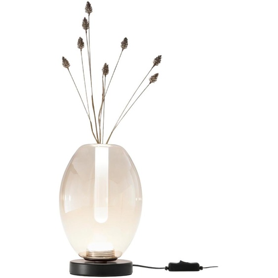 Lampe De Table Led Tully 7W Avec Structure En Métal Et Verre Borosilicate Cognac,Tactile Et Température De Couleur 2700K/3000K/4000K - Tully