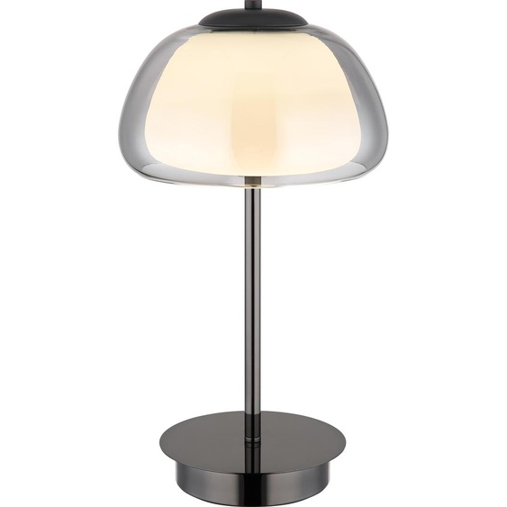 Lampe de table LED, verre, variateur, télécommande, veilleuse
