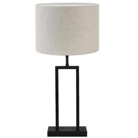 Lampe de table - LIGHT & LIVING - Shiva/Livigno - Noir/Naturel - Ø30x62 cm - Électrique