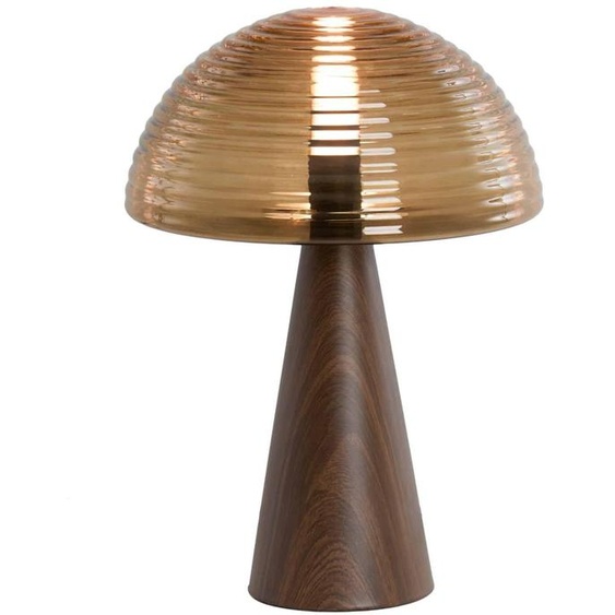 Lampe de table - marron - Mueda - verre métal - lampe de bureau - E27 - 1891852 - Light & Living