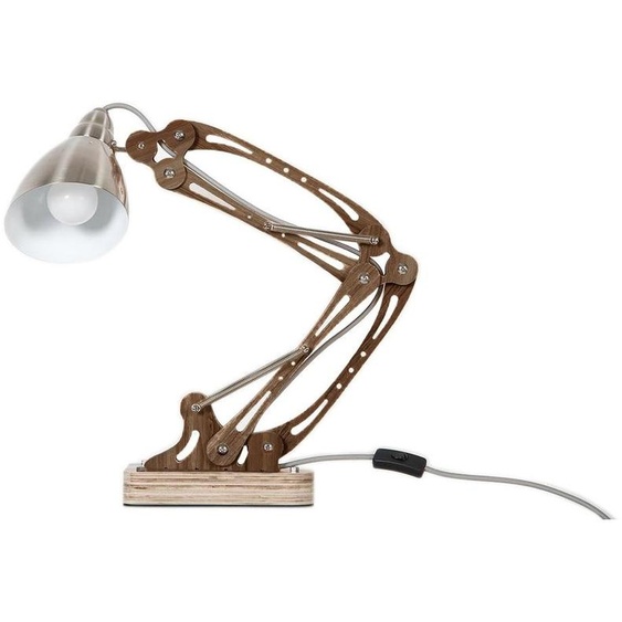 Lampe de table Merop en bois de teck et métal