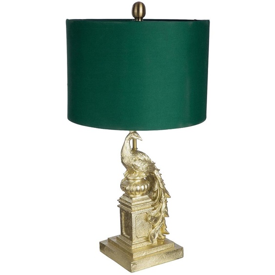 Lampe de table PAVOA - dorée - résine synthétique - hauteur 59 cm x Ø 30 cm - lampe
