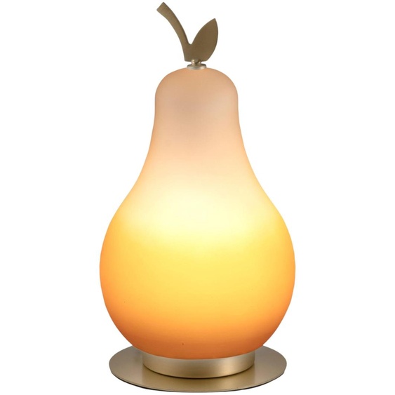 Lampe De Table Wilma 8W Led Intégrée 3000K Orange/Laiton Satiné, Variateur Tactile, Ip20, 230V, Design En Métal Et Verre - Wilma
