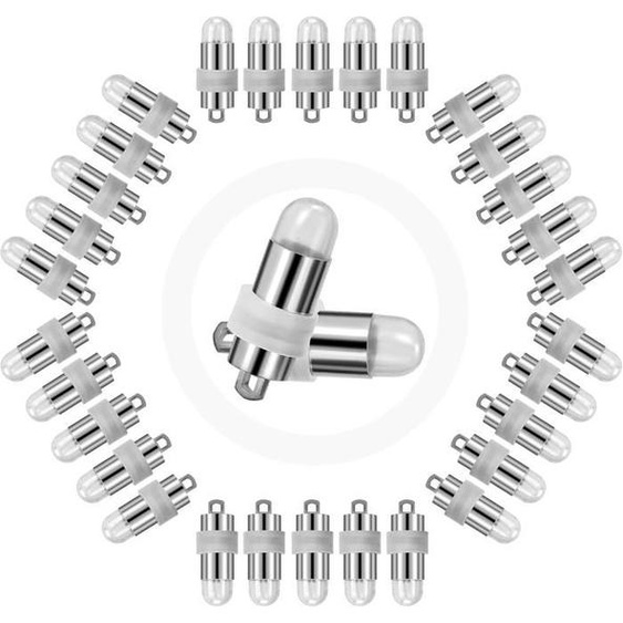 LAMPE DECORATIVE 30 lanternes LED en papier étanche - Décoration fête/mariage (blanc froid)