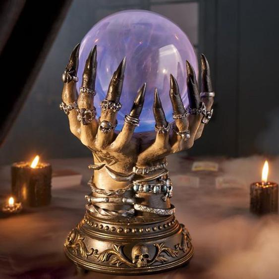 LAMPE DECORATIVE Boule Cristal Halloween Sensible au Toucher Décoration Magique Verre