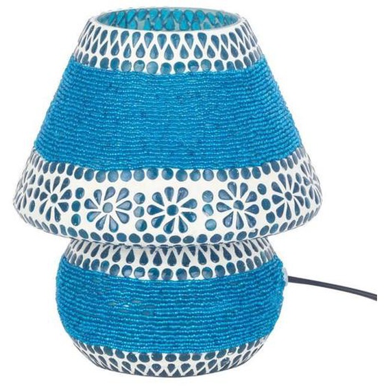 Lampe Decorative - SIGNES GRIMALT - Lampe de table en mosaïque de style ethnique indien bleu, décoration de la maison