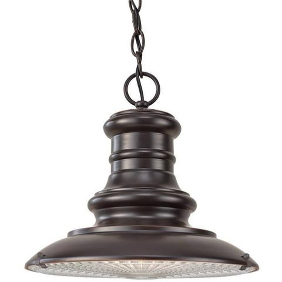 Lampe dextérieur suspendue classique brun foncé E27 60W Redding Station Feiss