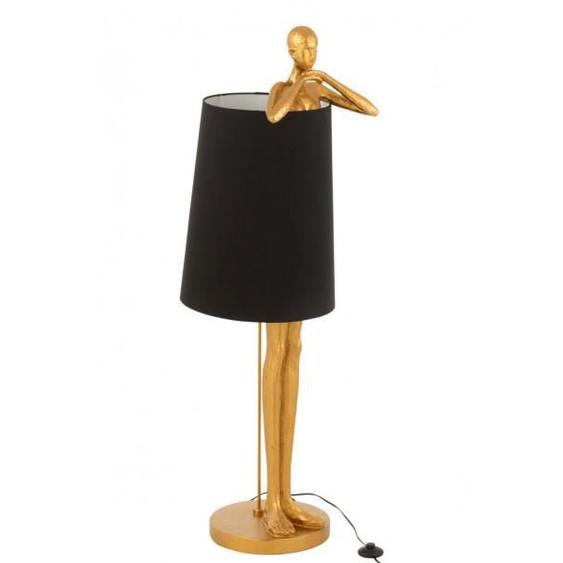 Lampe Homme Resine Or - Doré - Polyester - L 45 x l 43 x H 140 cm - Lampadaire