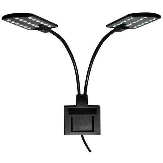 Lampe LED à double tête pour aquarium - 220 V - pour aquariums de 23 à 60 cm - lumière blanche