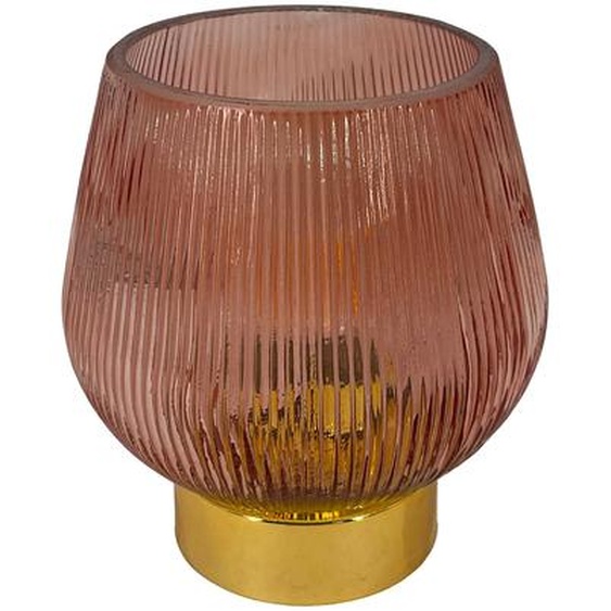 Lampe LED à poser en verre teinté -