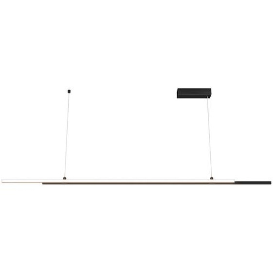 Lampe LED à suspendre, design barre, alu, noir, L 150 cm