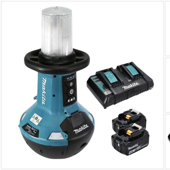 Lampe LED sans fil Makita DML 810 PM 18 / 36 V ( 2 x 18 V ) 5500 lm IP54 + 2 batteries 4,0 Ah + double chargeur