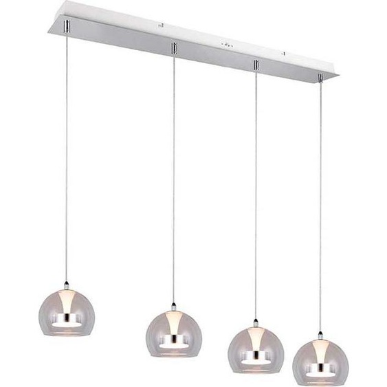 Lampe LED suspendue, couleur chrome, switch-dimmer, CCT, L 97 cm