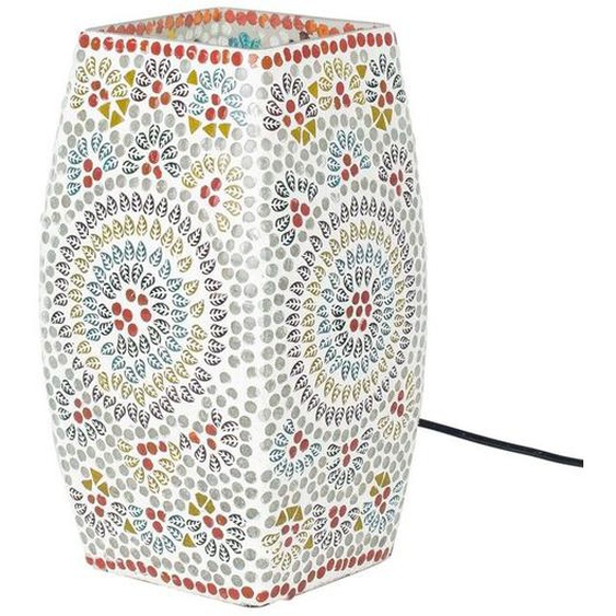 LAMPE Mosaïque en Verre hauteur 31cm Lumière dAmbiance Inspiration Voyage Méditerranée