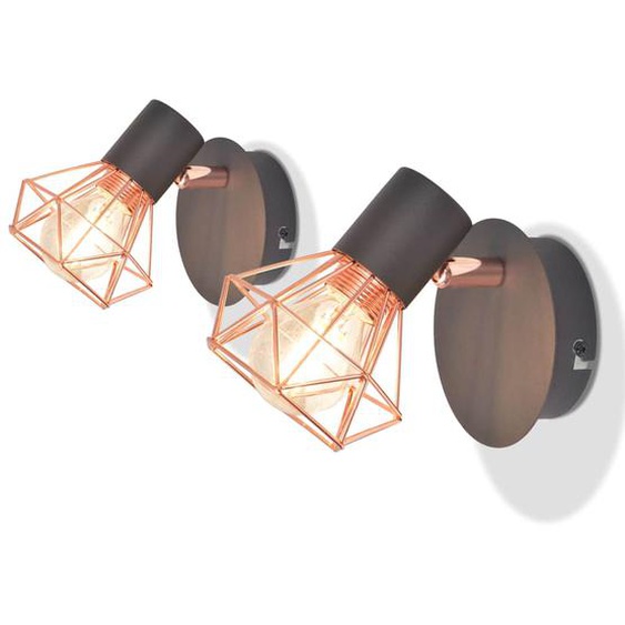 Lampe murale avec 2 ampoules LED à incandescence 2 pcs 8 W