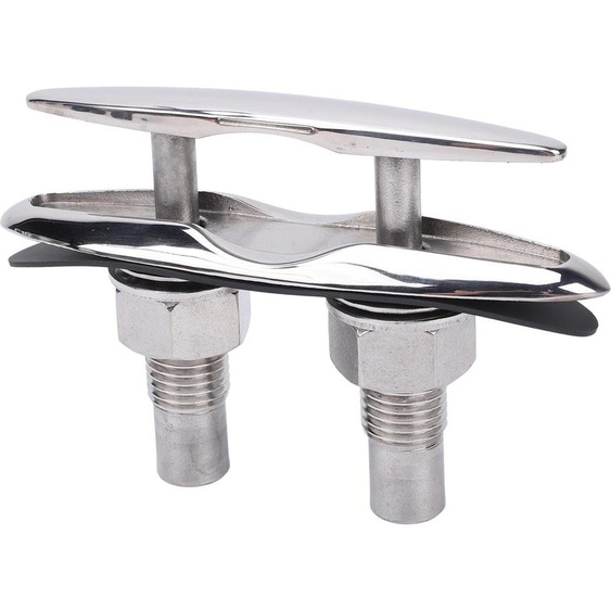 lampe Pull-Up de 6 pouces en acier inoxydable 316, montage affleurant, dock marin rétractable haute performance pour bateaux de plaisance