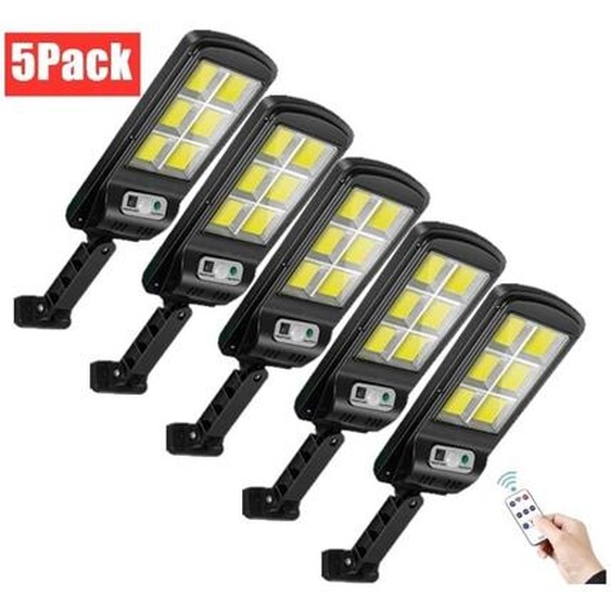 Lampe solaire Détecteur de mouvement Sécurité 3 modes déclairage - 5 Pack