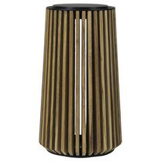 Lampe solaire dextérieur Maya Large bois naturel / Ø 28 x H 48 cm - Teck recyclé - Vincent Sheppard