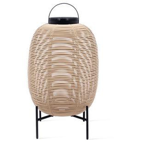 Lampe solaire dextérieur Tika Large plastique beige / Lanterne LED - Base acier / H 69 cm - Vincent Sheppard